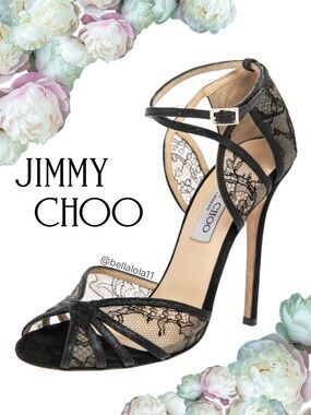 AUTHENTIC JIMMY CHOO ITALIAN LACE HEELS